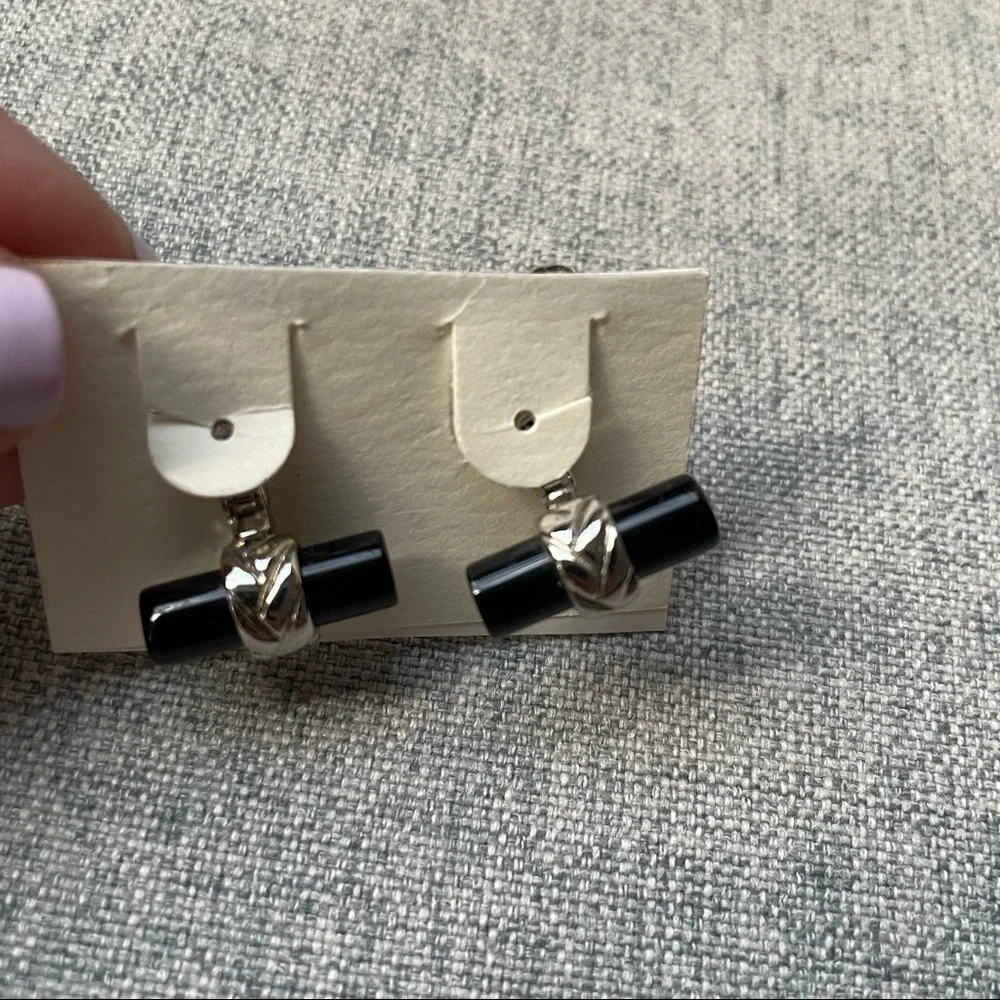 Black and Silver Cuff Links